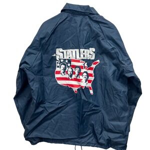 Statler Brothers Tour Jacket Mens Large Navy Blue Vintage Band USA Graphic